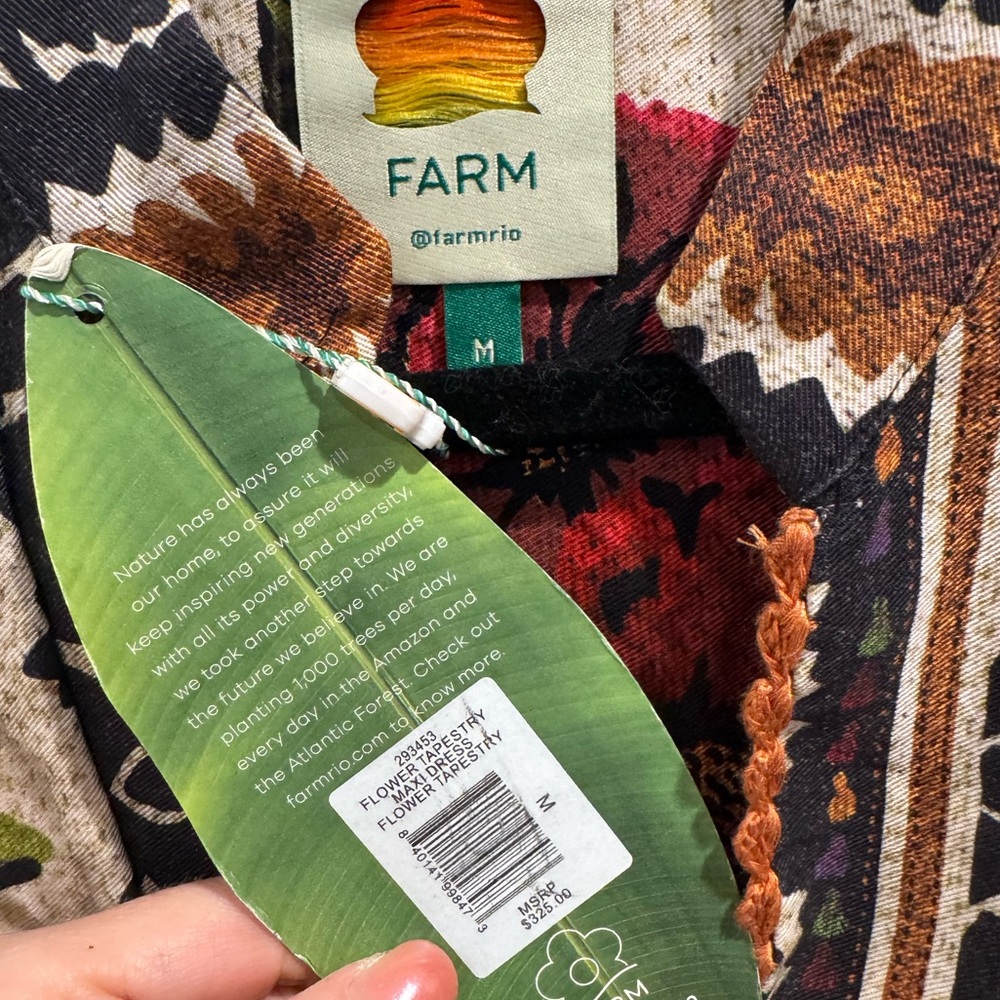 NWT Farm Rio flower tapestry maxi dress - Picture 9 of 11